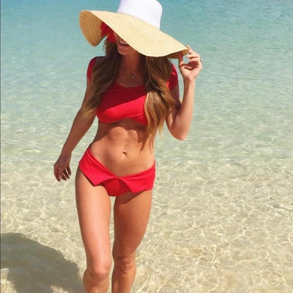 OYE Swimwear Lucette Coral Bikini Set, Small & Large - Picture 2 of 16